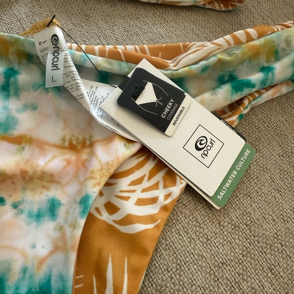 Rip Curl Reversible Colorful Tie-Dye Hawaiian floral Bikini Set - M / L - Picture 2 of 9